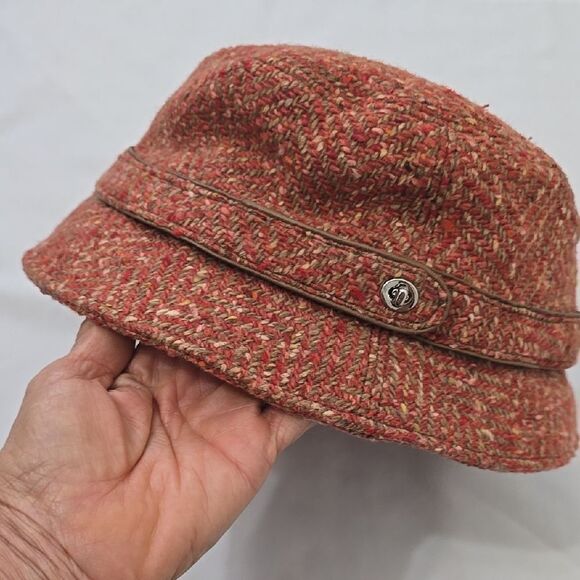 Coach Red Tweed Bucket Hat S - Picture 1 of 5